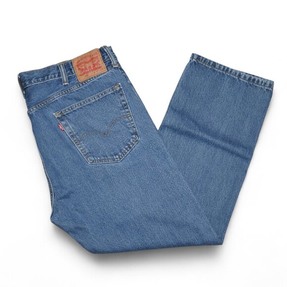 Levis 505 Men's Size 40x30 Jeans Regular Fit Straight Leg Blue Stonewashed Denim - Picture 8 of 8